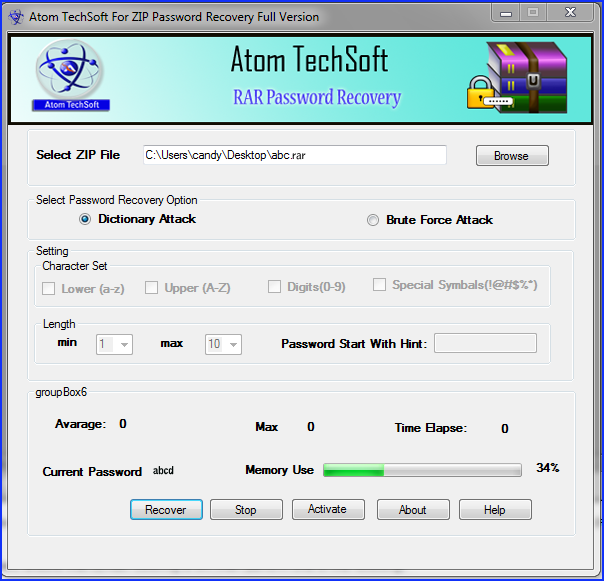 winrar rar password recovery download